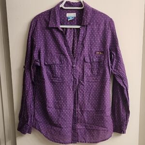 Columbia Women's Purple Button Down Shirt LSU